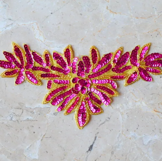 Embroidered Sequin Flower Center