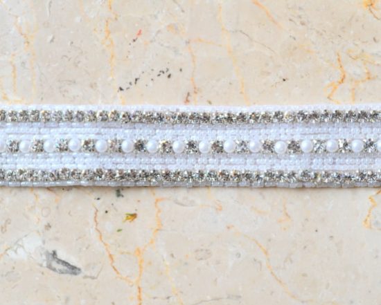 Beaded Pearl Rhinestone Band