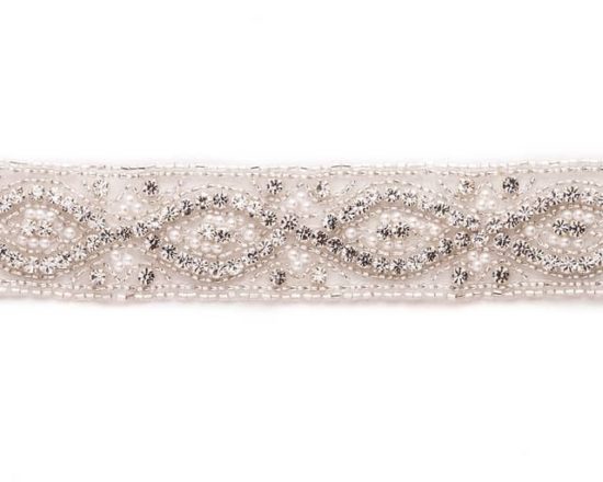 Louise Rhinestone Band with Pearls