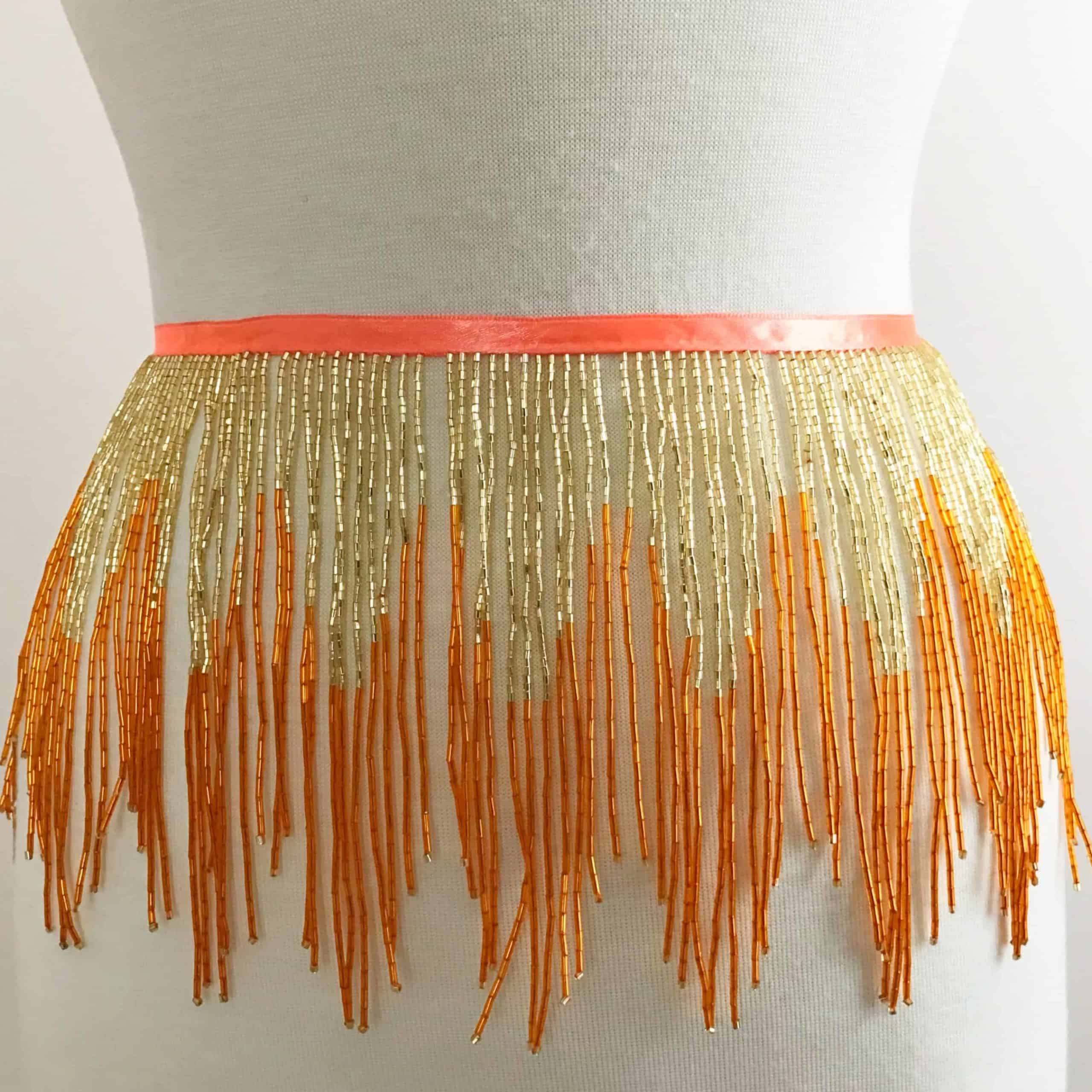 3 Stretch Variegated Beaded Fringe on Elastic (Color: Silver) - Shine Trim