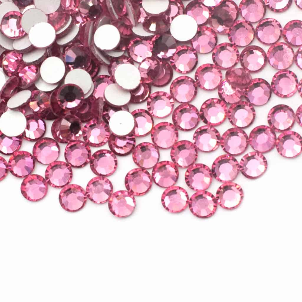 18 dk rose Premium Flatback Rhinestones (Dark Rose) SS16,SS20,SS30