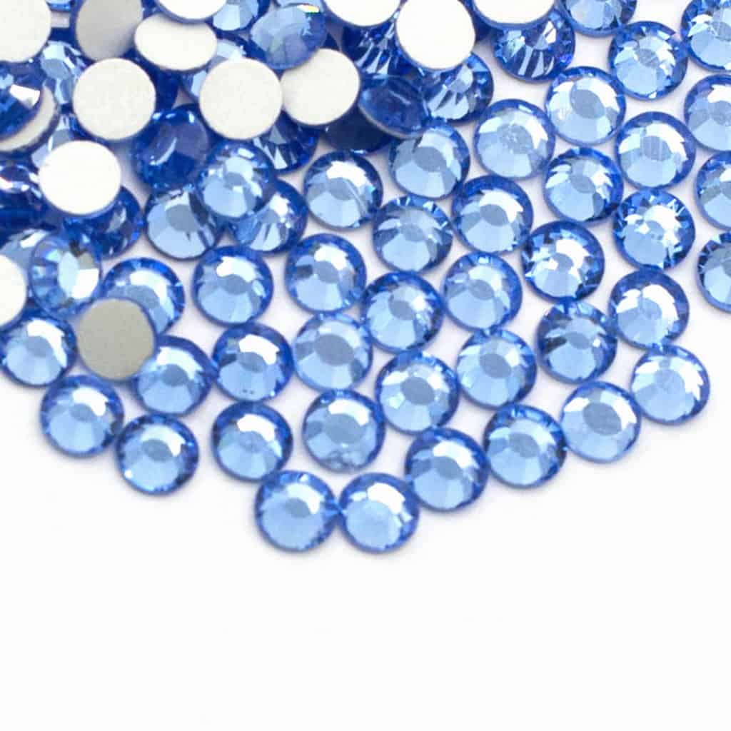 21 light sapphire 20 Premium Flatback Rhinestones (Light Sapphire) SS16,SS20,SS30