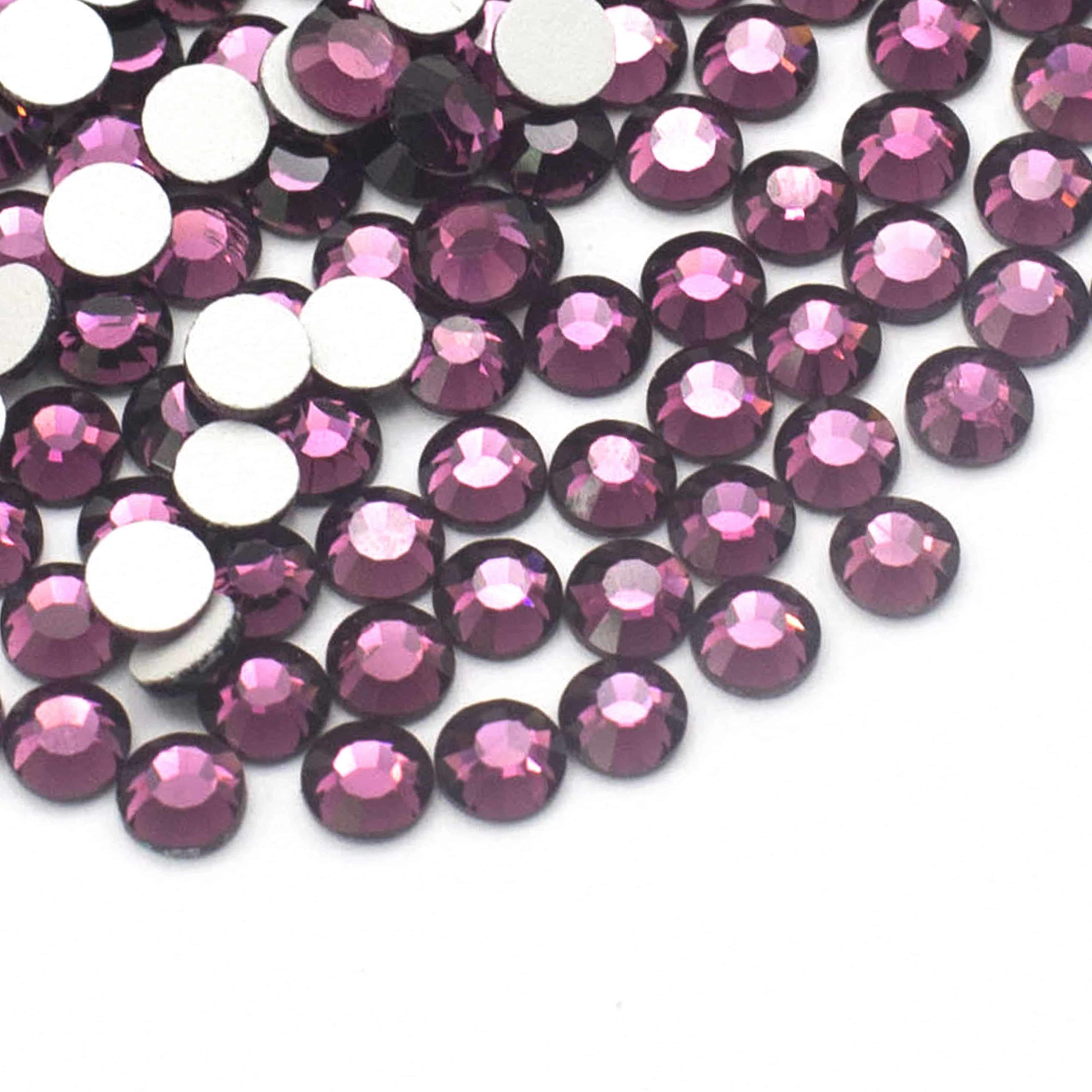 Purple Velvet HOTFIX PREMIUM Glass Rhinestones Bling Crystals