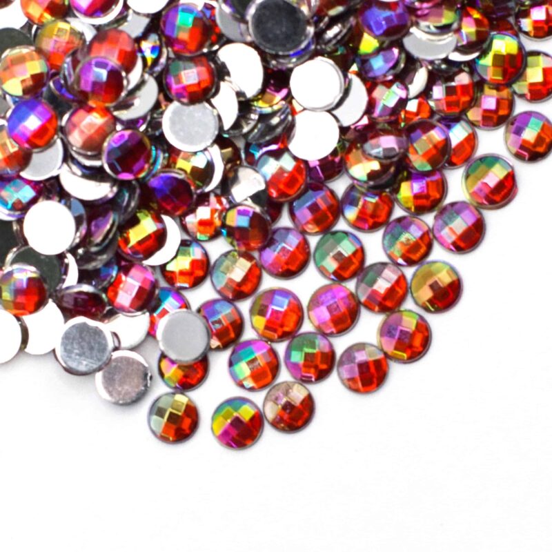 5MM RED AB Acrylic Gemstones Rhinestones Round Shaped 5mm (1600 Pieces)