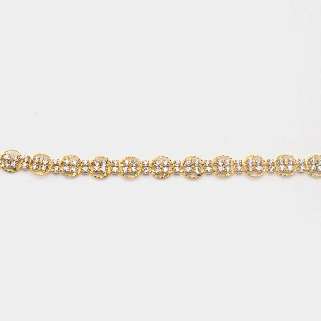 Rhinestone Chain HF10062 Gold Shine Trim