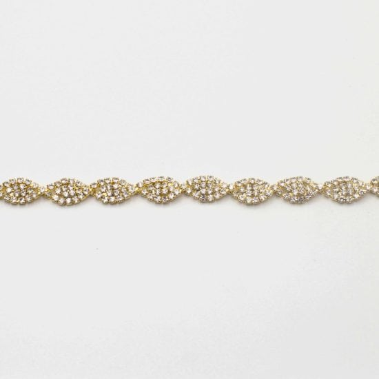 Rhinestone Chain HF3109 (Color: Clear Crystal/Silver) - Shine Trim