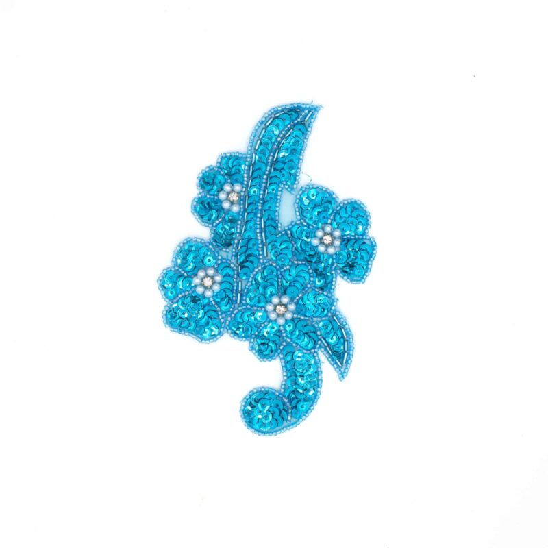 MEDLEY TURQ Bouquet Beaded Sequined Applique