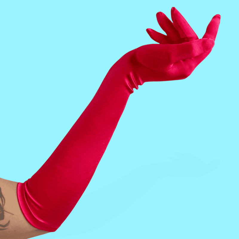 Above the Elbow Length Satin Gloves