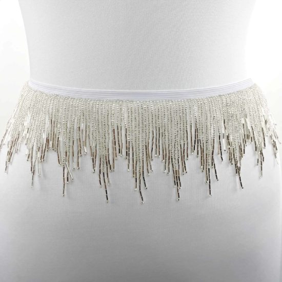 4 Straight Beaded Fringe (Color: Champagne) - Shine Trim