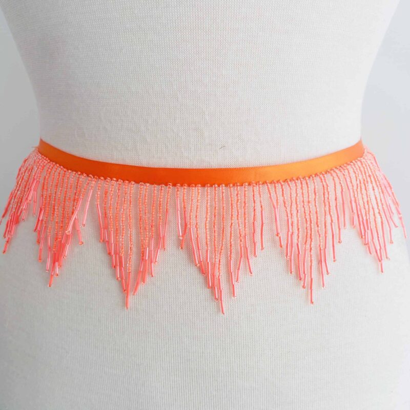 coral 2.75" Variegated Beaded Fringe