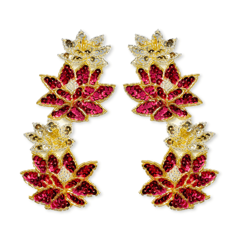 IMG_1633 Floral Beaded Sequin Appliqué (Single or Pair)