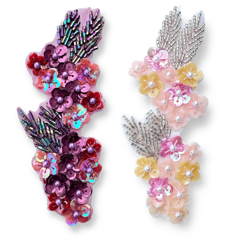 Daisy Beaded Sequin Appliqué