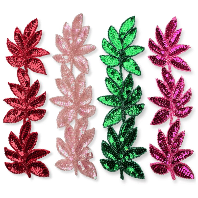 IMG_1688 Vibrant Leaf Beaded Sequin Appliqué