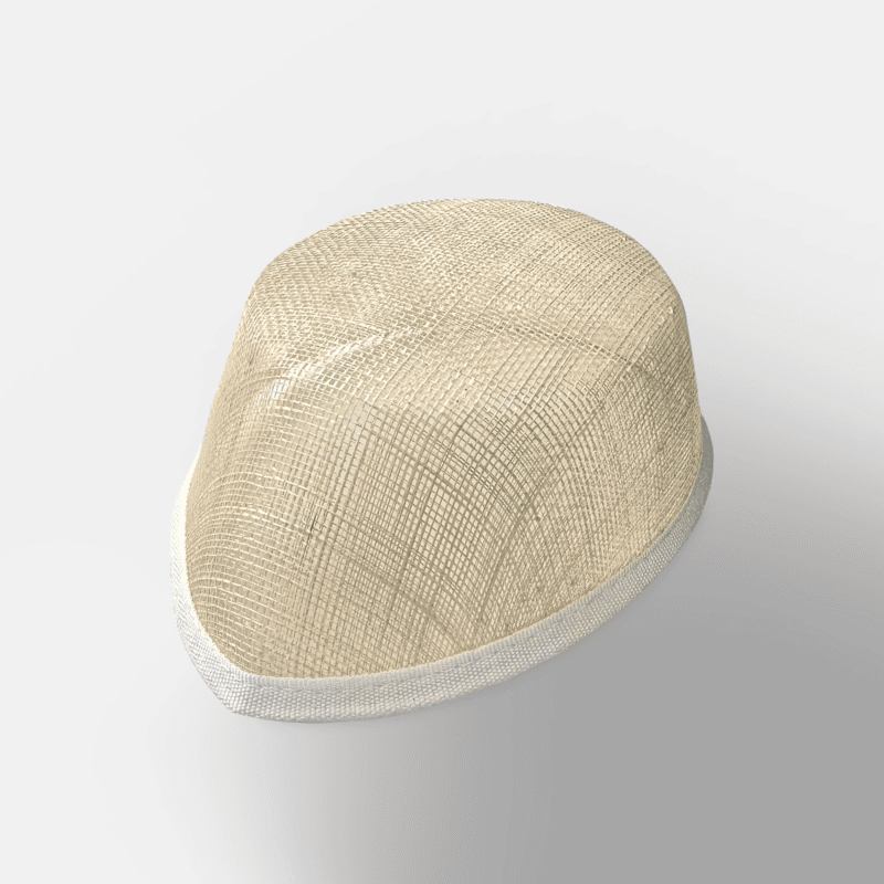 SINAMAY POINTY PILLBOX HAT BASE Sinamay hat base at Shinetrim, New Jersey's premier trim store, perfect for costumes, evening wear, and millinery projects.