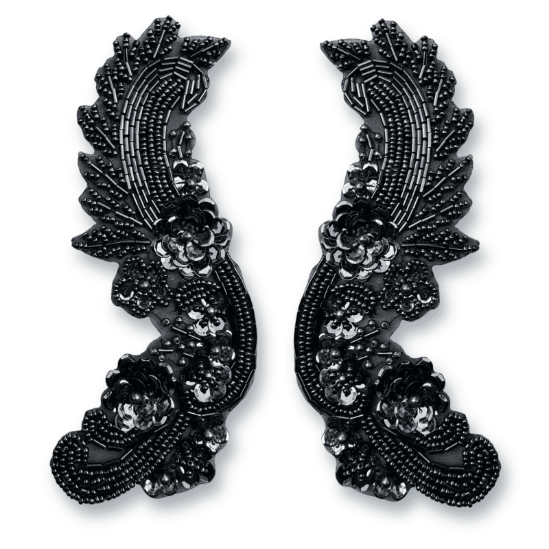 IMG_1764 Elegance Wing Beaded Sequin Appliqué (Single or Pair)