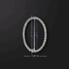 Oval Rhinestone Buckle Slider