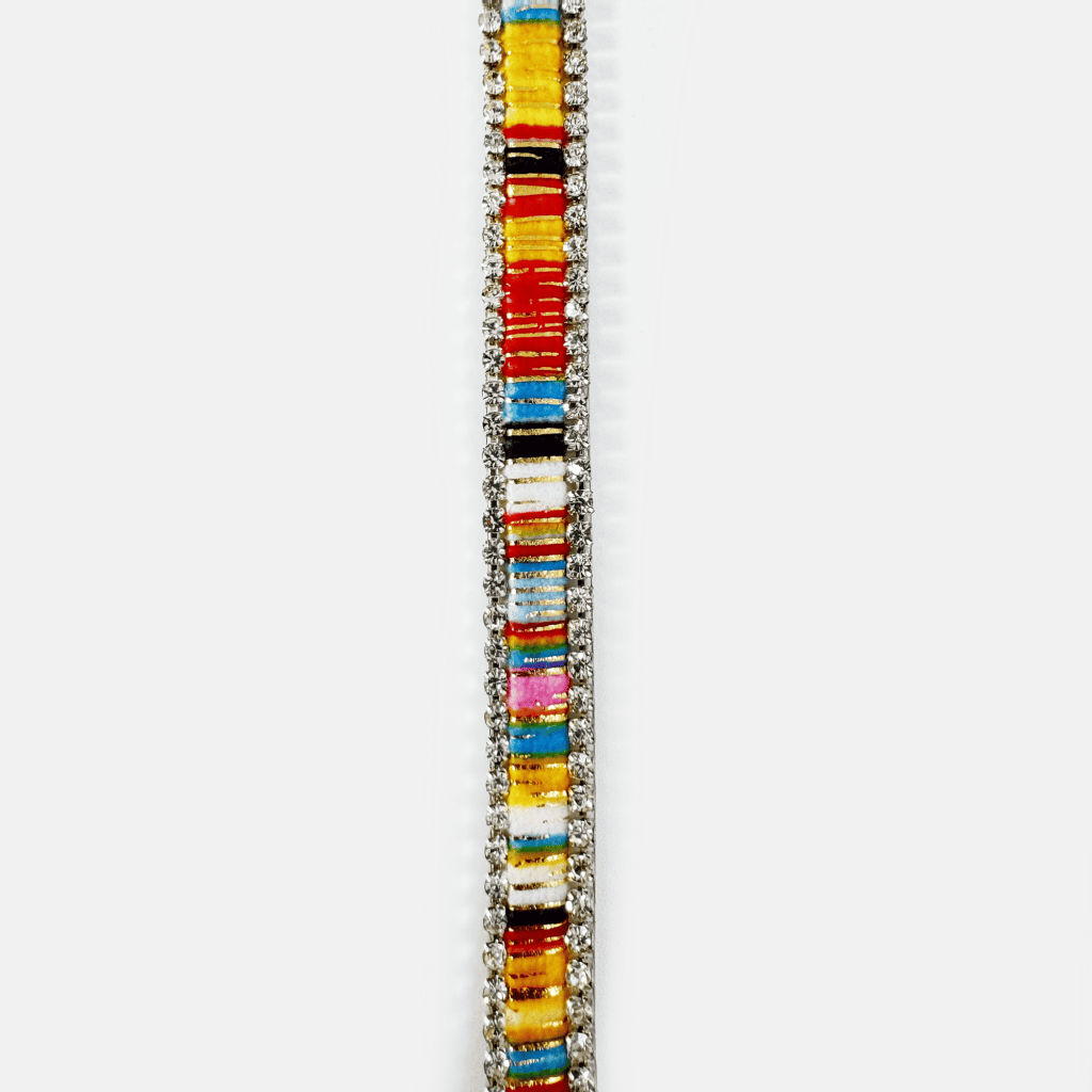 Multicolor Rhimestone Fringe Multicolor Magic Iron-on Rhinestone Trim | Shine Trim