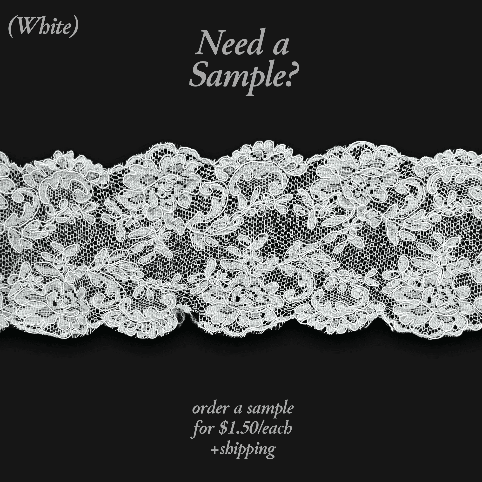 Need a Sample? (White)