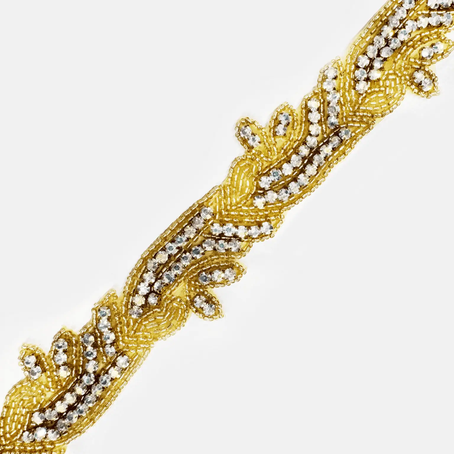 Ab Gold AB Gold Beaded Rhinestones Trim | Shine Trim
