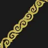 IMG_4660 Metallic Leaf Spiral Embroidered Trim – 2” Wide