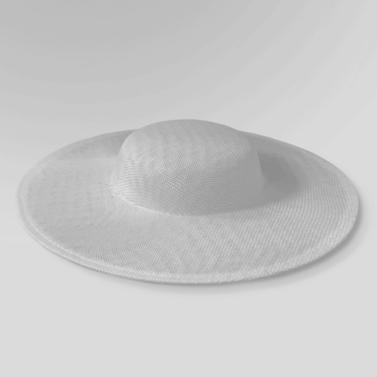 Small Buckram Boater Fascinator Hat Base – 11.75”
