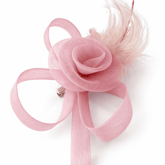 pink-fascinator-hat-wedding-guest-tea-party-headpiece-women Alice Mini Fascinator