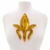 Gold Sequin Bead Orchid Flower