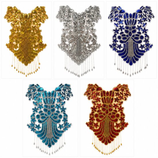 Sequin Bead Chestpiece Applique (Choose Your Color)