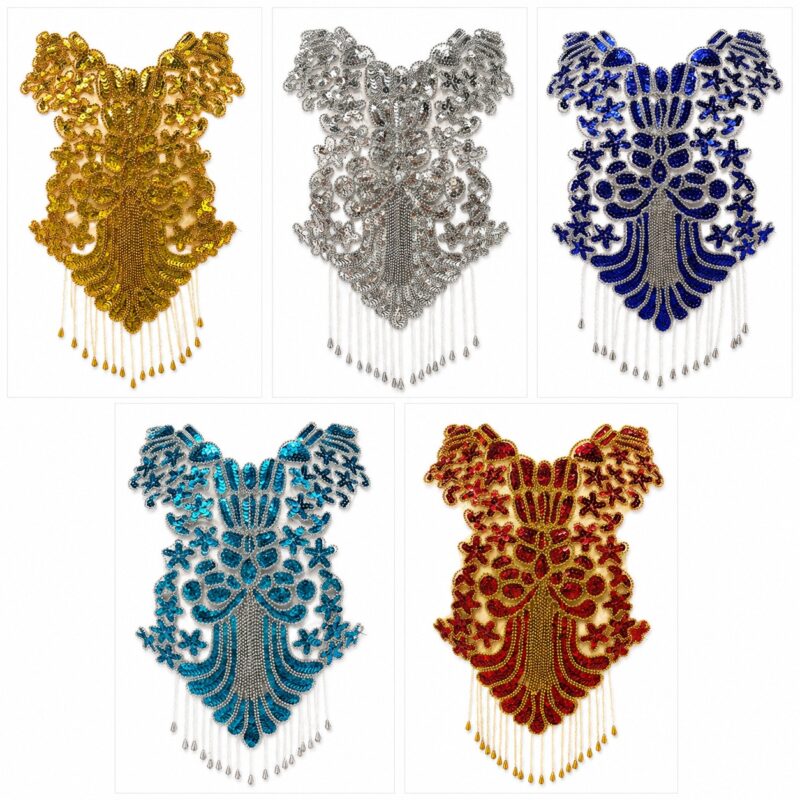 Sequin Bead Chestpiece Applique (Choose Your Color)